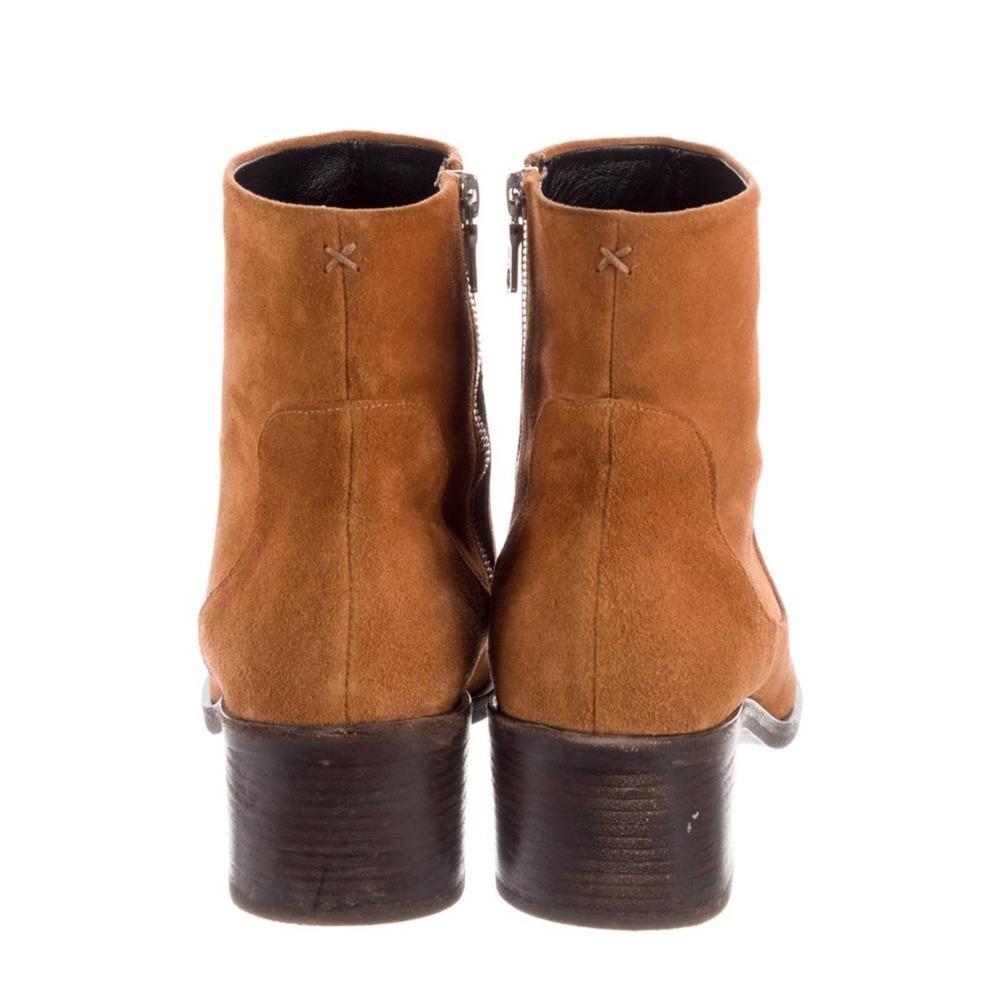 RAG & BONE Cinnamon Axel Suede Square Toe Western Ankle Bootie - Picture 6 of 7